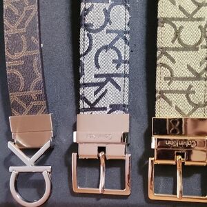 Bundle of 3 Calvin Klein Women's Logo Belts | Stylish Pre-Loved